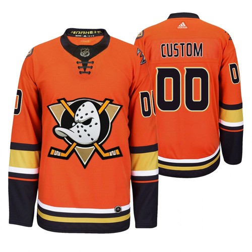 Anaheim Ducks Trikot Benutzerdefinierte 2019-20 3rd Orange Alternate Stitched